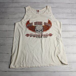 Harley Davidson Motorcycle Men's Tank T Shirt Size XL Daytona Beach Lakeland FL